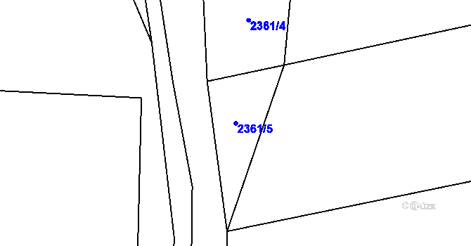 Parcela st. 2361/5 v KÚ Bludov, Katastrální mapa