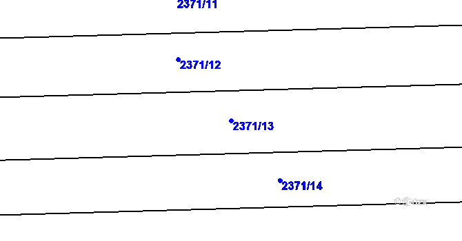 Parcela st. 2371/13 v KÚ Bludov, Katastrální mapa