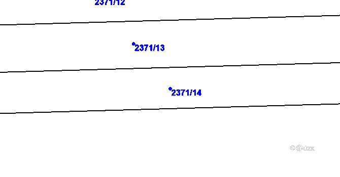 Parcela st. 2371/14 v KÚ Bludov, Katastrální mapa