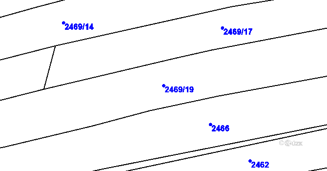 Parcela st. 2469/19 v KÚ Bludov, Katastrální mapa