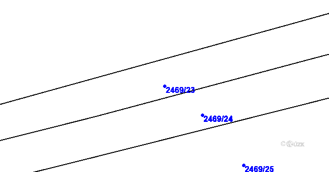 Parcela st. 2469/23 v KÚ Bludov, Katastrální mapa
