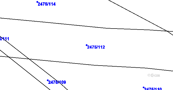 Parcela st. 2475/112 v KÚ Bludov, Katastrální mapa