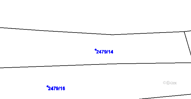 Parcela st. 2479/14 v KÚ Bludov, Katastrální mapa