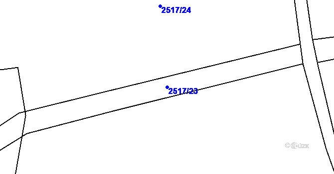 Parcela st. 2517/23 v KÚ Bludov, Katastrální mapa