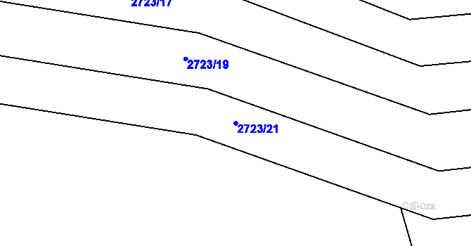 Parcela st. 2723/21 v KÚ Bludov, Katastrální mapa