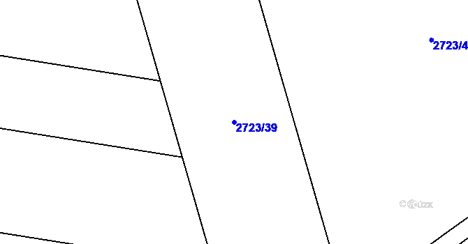 Parcela st. 2723/39 v KÚ Bludov, Katastrální mapa