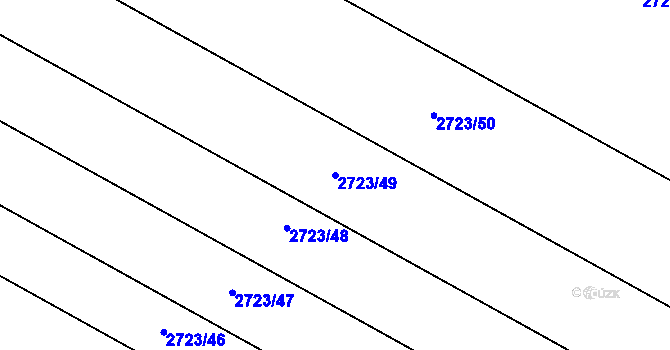 Parcela st. 2723/49 v KÚ Bludov, Katastrální mapa