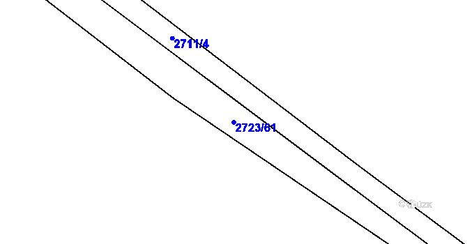 Parcela st. 2723/61 v KÚ Bludov, Katastrální mapa