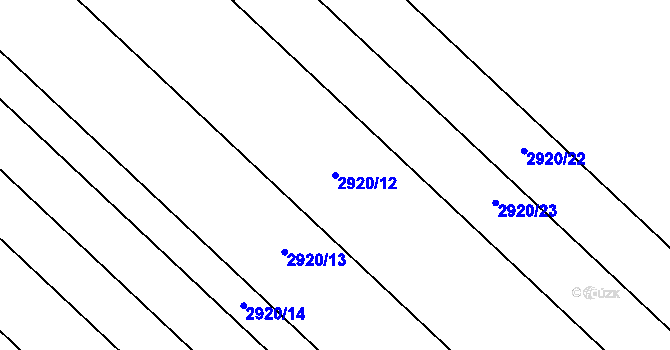 Parcela st. 2920/12 v KÚ Bludov, Katastrální mapa