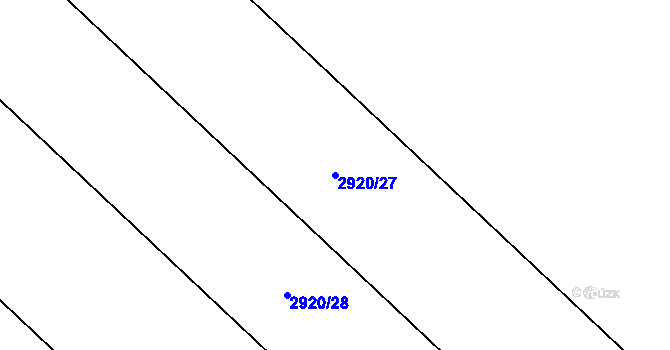 Parcela st. 2920/27 v KÚ Bludov, Katastrální mapa