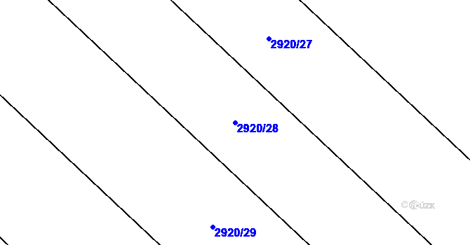 Parcela st. 2920/28 v KÚ Bludov, Katastrální mapa