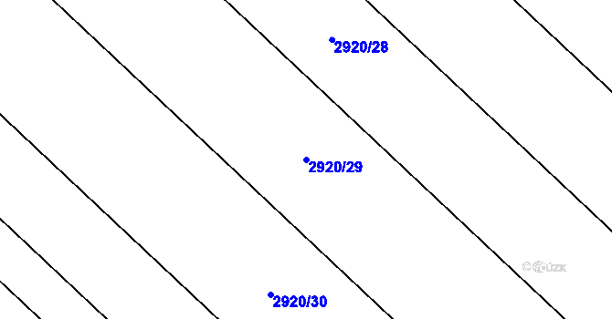 Parcela st. 2920/29 v KÚ Bludov, Katastrální mapa