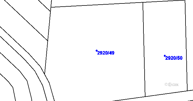 Parcela st. 2920/49 v KÚ Bludov, Katastrální mapa