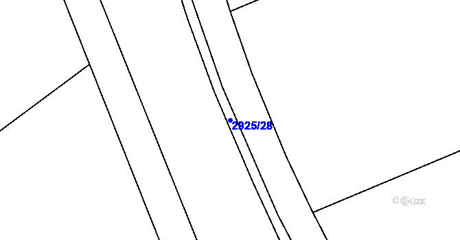 Parcela st. 2925/28 v KÚ Bludov, Katastrální mapa