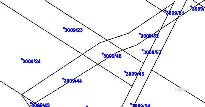 Parcela st. 3009/46 v KÚ Bludov, Katastrální mapa