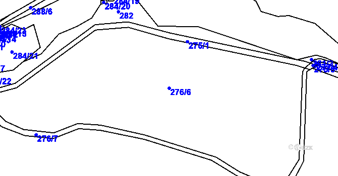Parcela st. 276/6 v KÚ Bludovice u Nového Jičína, Katastrální mapa