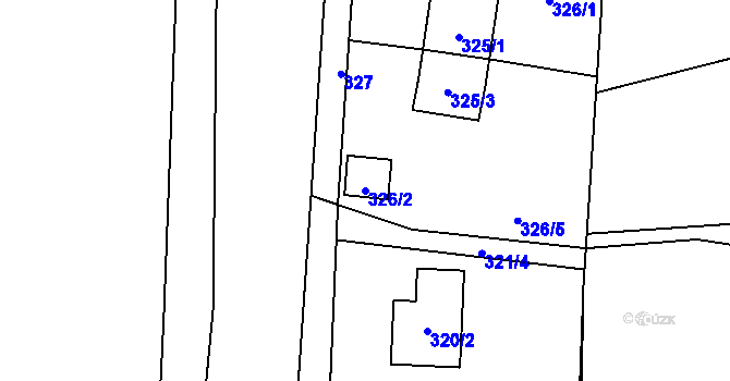 Parcela st. 326/2 v KÚ Bludovice u Nového Jičína, Katastrální mapa