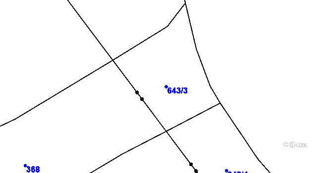 Parcela st. 643/3 v KÚ Bludovice u Nového Jičína, Katastrální mapa