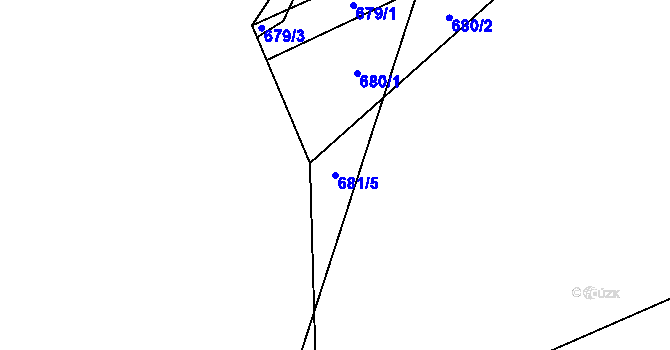 Parcela st. 681/5 v KÚ Bludovice u Nového Jičína, Katastrální mapa