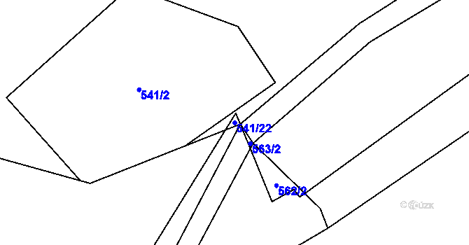 Parcela st. 541/22 v KÚ Bludovice u Nového Jičína, Katastrální mapa