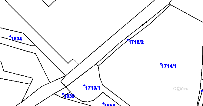 Parcela st. 700/5 v KÚ Bludovice u Nového Jičína, Katastrální mapa