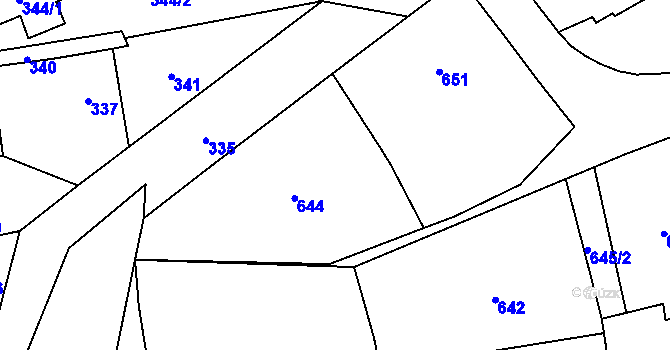 Parcela st. 462/17 v KÚ Dolní Bobrová, Katastrální mapa