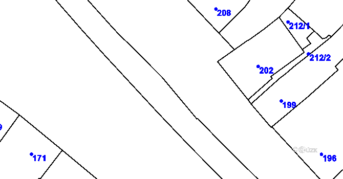 Parcela st. 1656/14 v KÚ Horní Bobrová, Katastrální mapa