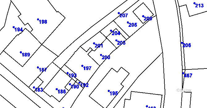 Parcela st. 228 v KÚ Horní Bobrová, Katastrální mapa