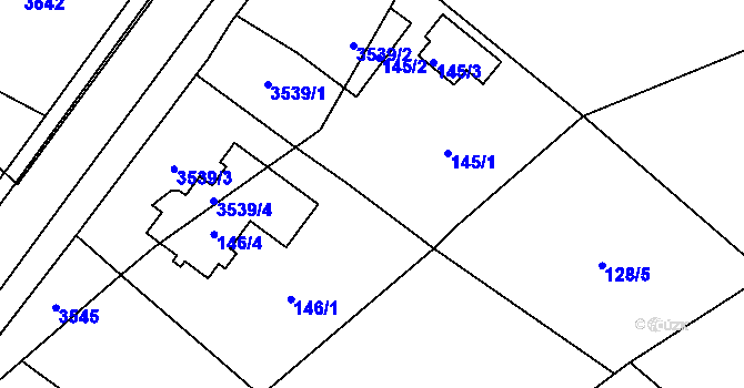 Parcela st. 146/3 v KÚ Bobrovníky, Katastrální mapa