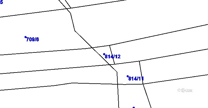Parcela st. 814/12 v KÚ Bobrůvka, Katastrální mapa