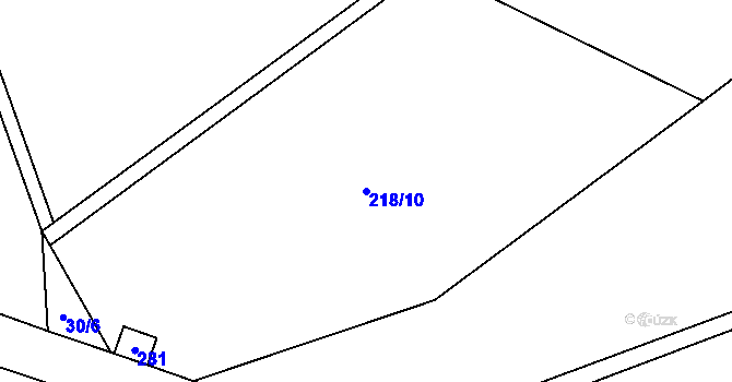 Parcela st. 218/10 v KÚ Chloumek u Hořic, Katastrální mapa