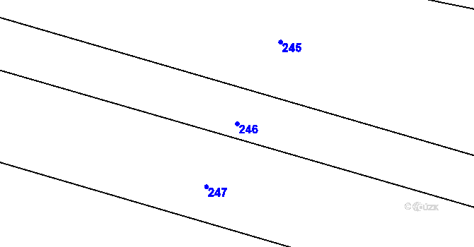 Parcela st. 246 v KÚ Puchlovice, Katastrální mapa