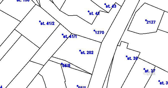 Parcela st. 40 v KÚ Bohaté Málkovice, Katastrální mapa
