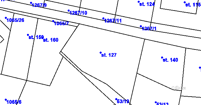 Parcela st. 127 v KÚ Bohaté Málkovice, Katastrální mapa