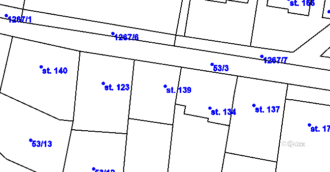 Parcela st. 139 v KÚ Bohaté Málkovice, Katastrální mapa