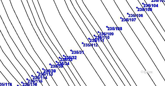 Parcela st. 235/112 v KÚ Bohaté Málkovice, Katastrální mapa
