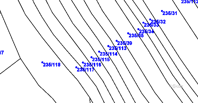 Parcela st. 235/114 v KÚ Bohaté Málkovice, Katastrální mapa