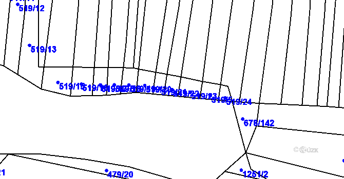 Parcela st. 519/22 v KÚ Bohaté Málkovice, Katastrální mapa