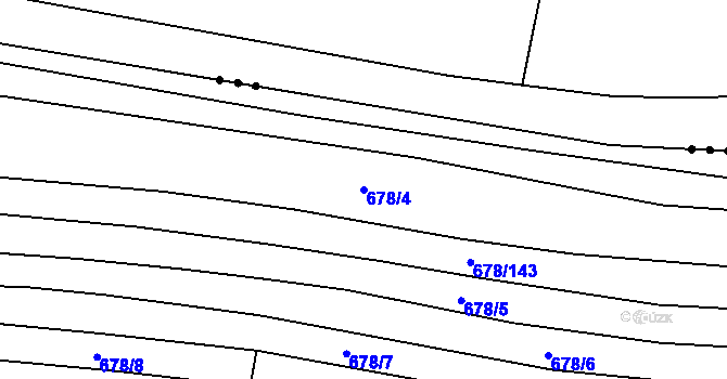 Parcela st. 678/4 v KÚ Bohaté Málkovice, Katastrální mapa