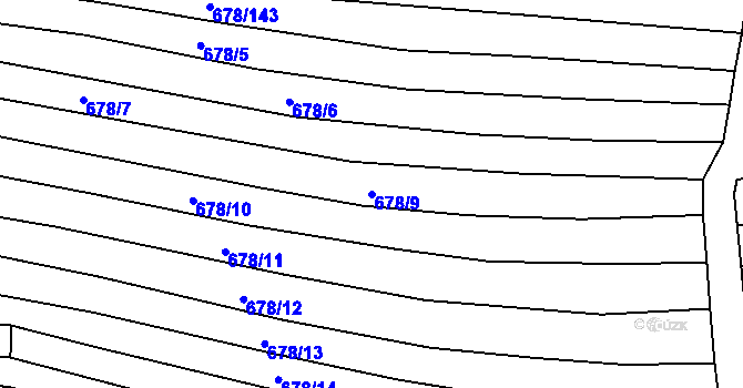 Parcela st. 678/9 v KÚ Bohaté Málkovice, Katastrální mapa