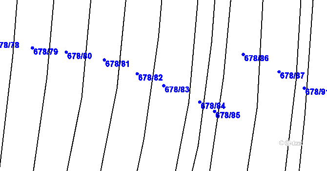 Parcela st. 678/83 v KÚ Bohaté Málkovice, Katastrální mapa