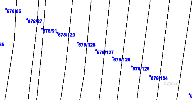 Parcela st. 678/127 v KÚ Bohaté Málkovice, Katastrální mapa