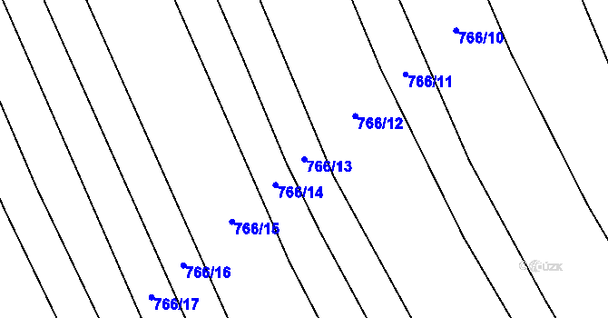 Parcela st. 766/13 v KÚ Bohaté Málkovice, Katastrální mapa