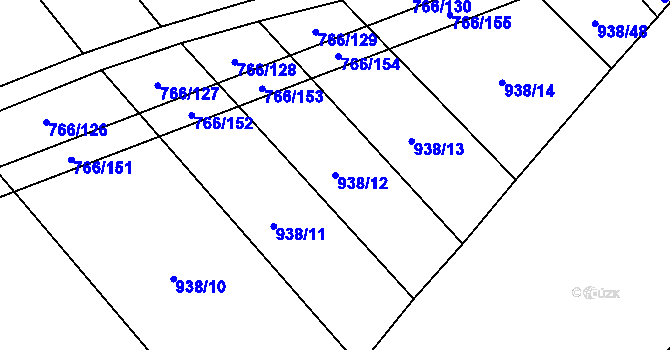 Parcela st. 938/12 v KÚ Bohaté Málkovice, Katastrální mapa