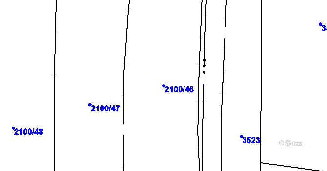 Parcela st. 2100/46 v KÚ Bohaté Málkovice, Katastrální mapa