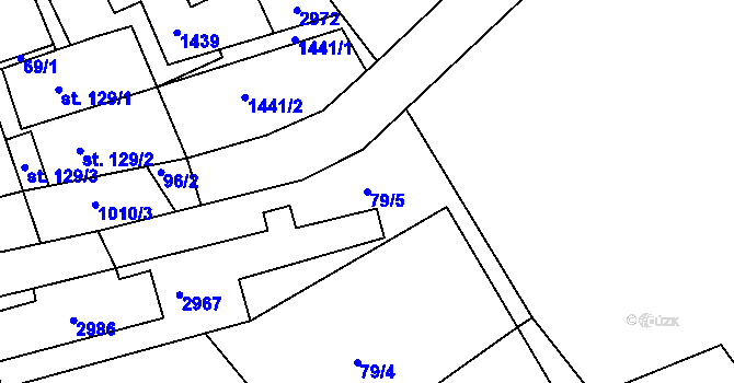 Parcela st. 79/5 v KÚ Bohdalice, Katastrální mapa