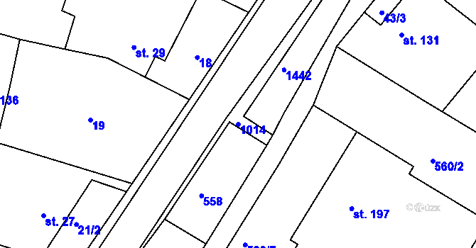 Parcela st. 1014 v KÚ Bohdalice, Katastrální mapa