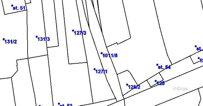 Parcela st. 1011/8 v KÚ Bohdalice, Katastrální mapa