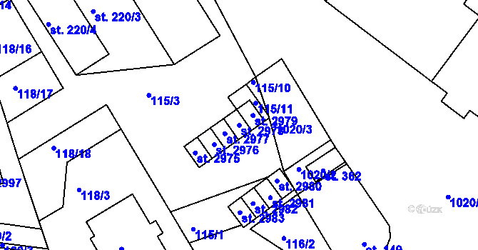 Parcela st. 2978 v KÚ Bohdalice, Katastrální mapa