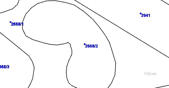 Parcela st. 2668/2 v KÚ Bohdalice, Katastrální mapa